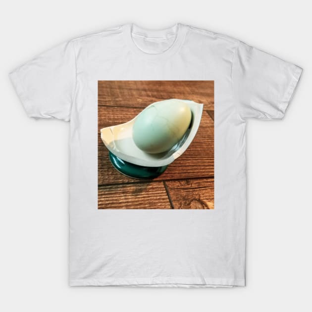 Cracked Green Chicken Egg Art T-Shirt by gillys